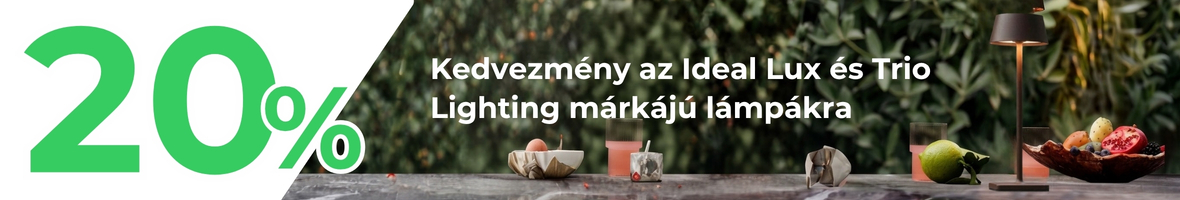 20% kedvezmény az Ideal Lux és Trio Lighting lámpákra