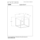 Lucide 00124/01/30 mennyezetre szerelhető lámpa Ruben 1x40W | E27