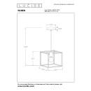 Lucide 00424/01/30 mennyezeti függőlámpa Ruben 1x40W | E27