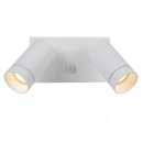 Lucide 09831/02/31 kültéri fali lámpa Taylor 2x5W | GU10 | IP54 - fehér, spot, állítható, mozgásérzékelő