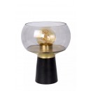 Lucide 05540/01/30 FARRIS asztali díszlámpa H280mm | 1xE27 - fekete, füstüveg
