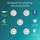 Philips 8721103037138 süllyeszthető lámpakészlet Peridot  GU10 | fehér