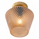 Lucide 03134/01/62 mennyezetre szerelhető lámpa   Rosalind 1x40W | E27 - borostyán, üveg, szabályozható