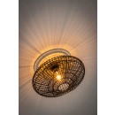 Lucide 03135/56/30 mennyezetre szerelhető lámpa Magali 1x40W | E27 - fekete, rattan, szabályozható