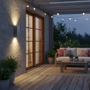 Ideal Lux 033020 kültéri fali lámpa Gun 2x60W|E27|IP54 - alumínium