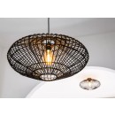 Lucide 03435/56/30  mennyezeti függőlámpa Magali 1x40W | E27 - fekete, rattan, szabályozható