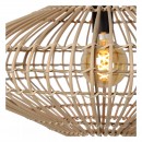 Lucide 03435/56/72  mennyezeti függőlámpa Magali 1x40W | E27 - világos fa, rattan, szabályozható