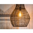 Lucide 03438/35/30 mennyezeti függőlámpa Alban 1x40W | E27 - fekete, rattan, szabályozható