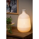 Lucide 13534/30/31 asztali kislámpa Tiesse 1x40W | E14 - fehér, porcelán, kábelkapcsoló