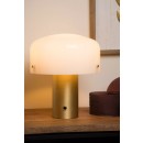 Lucide 05539/01/02 asztali kislámpa Timon 1x25W | E27 - sárgaréz, üveg, szabályozható