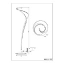 Trio SELECT  T444310179 LED állólámpa NALA   | 46W integrált LED forrás | 5500lm | 2300+3000+4000K
