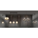 Trio 101700332 mennyezeti függőlámpa Livia 3x28W | E14 - fekete, barna