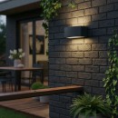 Ideal Lux 061597 kültéri fali lámpa Andromeda 1x60W|E27|IP55 - fekete