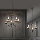 Trio 101700332 mennyezeti függőlámpa Livia 3x28W | E14 - fekete, barna