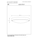 Lucide 08109/01/31 mennyezetre szerelhető lámpa Lex 1x40W|E27