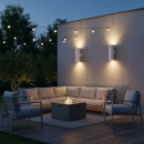 Ideal Lux 092300 kültéri fali lámpa Gun 2x60W|E27|IP54 - fehér