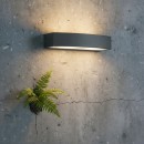 Ideal Lux 092355 kültéri fali lámpa Andromeda 2x60W|E27|IP54 - antracit