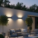 Ideal Lux 092355 kültéri fali lámpa Andromeda 2x60W|E27|IP54 - antracit
