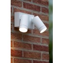 Lucide 09831/02/31 kültéri fali lámpa Taylor 2x5W | GU10 | IP54 - fehér, spot, állítható, mozgásérzékelő