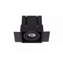 Lucide 09925/01/30 süllyeszthető spotlámpa Trimless 1x50W | GU10 - fekete, állítható, szabályozható