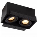 Lucide 09925/02/30 süllyeszthető spotlámpa Trimless 2x50W | GU10 - fekete, állítható, szabályozható