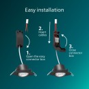 Philips 8721103038074 LED süllyeszthető lámpa Cilantro | 5W integrált LED forrás | 550lm | 4000K | fekete