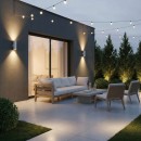 Ideal Lux 100388 kültéri fali lámpa Gun 2x35W|GU10 - fehér