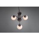 Trio 101000324 mennyezeti függőlámpa Rustica 3x40W | E14 - rozsda, fehér