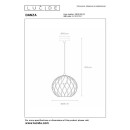 Lucide L214282502 mennyezeti függőlámpa DANZA E27