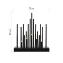 Emos DCAW04 LED gyertyatartó 1,2W | 20 LED | 3xAA | 2700K | IP20 - időzítő, meleg fehér, fekete