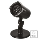 Emos DCPC04 LED dekorációs kivetítő - hópelyhek 3.6W | IP44 - hideg fehér, forgó fény, fekete