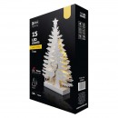 Emos ZY2207 LED asztali dekorációs lámpa 0,36W | 3000K | IP20 - karácsonyfa, fehér, időzítő