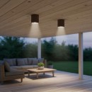 Ideal Lux 163666 kültéri mennyezeti lámpa Gun Coffee 1x28W|GU10|IP44 - barna