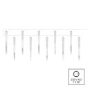 Emos DCPC01 LED karácsonyi fényfüzér - jégcsapok 10 db 3,6 m 140 LED | 5W | IP44 - hideg fehér, átlátszó
