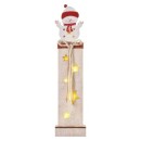 Emos DCWW12 LED fa dekoráció - hóember 5x0,3W | 2xAA - meleg fehér, időzítő, fa