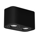 Rabalux 2053 mennyezetre szerelhető spotlámpa Kobald 2x42W | GU10 - fekete