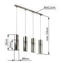 Globo 21000-4HN mennyezeti függőlámpa Annika 4x25W | E27
