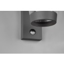 Trio 211069142 kültéri fali lámpa mozgásérzékelővel Cavado 1x40W | E27 | IP44 - antracit