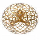 Lucide 21117/65/02 mennyezetre szerelhető lámpa Tungsten 3x60W | E27 - sárgaréz, szabályozható