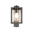 Trio 212060142 kültéri fali lámpa Lunga 1x40W | E27 | IP44 - alkonyérzékelő, antracit