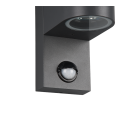 Trio 214260142 kültéri fali lámpa mozgásérzékelővel Roya 1x35W | GU10 | IP44 - antracit