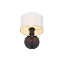 Trio 214470132 fali lámpa Cassio 1x40W | E27 - fekete, fehér