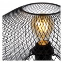 Lucide 21523/01/30 asztali kislámpa Mesh 1x40W | E27 - fekete, kábelkapcsoló