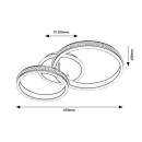 Rabalux 2229 LED mennyezetre szerelhető lámpa Avalon 1x50W | 3150lm | 4000K - alumínium, fehér