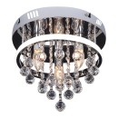 Rabalux 2236 LED mennyezetre szerelhető csillár Pallas 1x20W+3x40W | 3xE14 | 1340lm | | 4000K - 3 fázisú szabályozás, króm, fehér