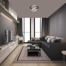 Rabalux 2237 LED mennyezetre szerelhető csillár Pallas 1x32W+3x40W | 3xE14 | 2030lm | | 4000K - 3 fázisú szabályozás, króm, fehér