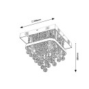 Rabalux 2238 LED mennyezetre szerelhető csillár Pallas 1x23W+4x40W | 4xE14 | 1470lm | | 4000K - 3 fázisú szabályozás, króm, fehér