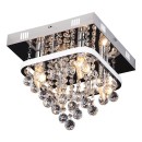 Rabalux 2238 LED mennyezetre szerelhető csillár Pallas 1x23W+4x40W | 4xE14 | 1470lm | | 4000K - 3 fázisú szabályozás, króm, fehér