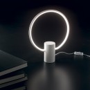 Ideal Lux 224640 LED asztali lámpa Cerchio 1x12W | 470lm | 3000K | IP20 - kábel beépített kapcsolóval és tápegységgel, fekete