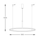 Zuma Line 003064-026644 LED mennyezeti függőlámpa CLAUD integrált LED forrás